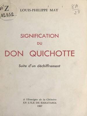 cover image of Signification du Don Quichotte